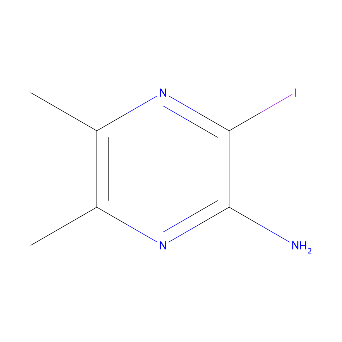 3-Iodo-5,6-dimethylpyrazin-2-amine molecular structure, CAS 2089377-42-2