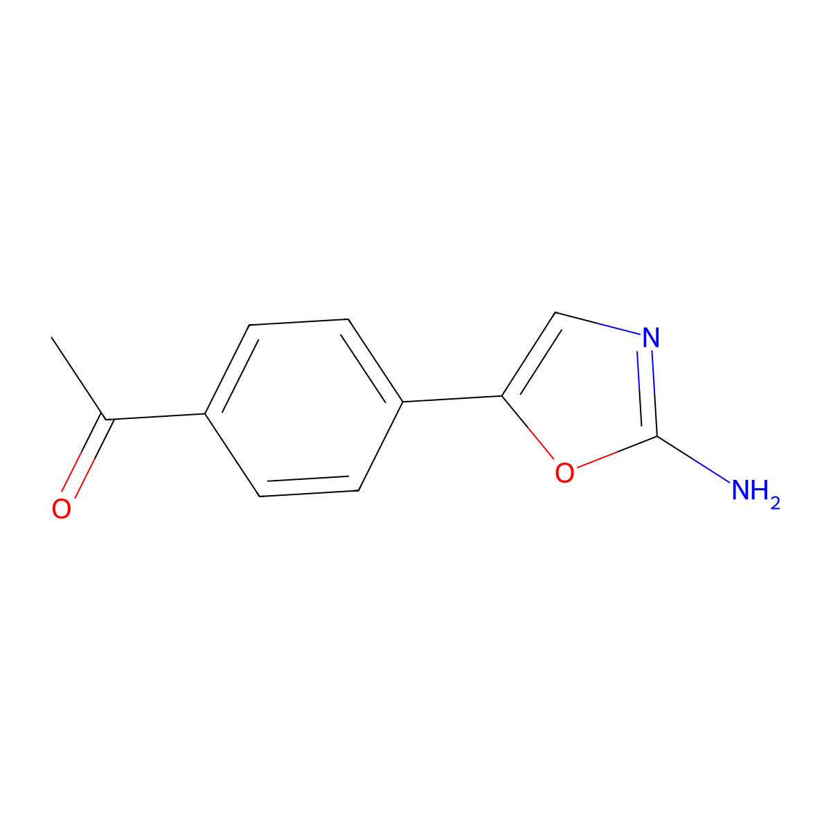 1-(4-(2-Aminooxazol-5-yl)phenyl)ethanone molecular structure, CAS 2089377-43-3