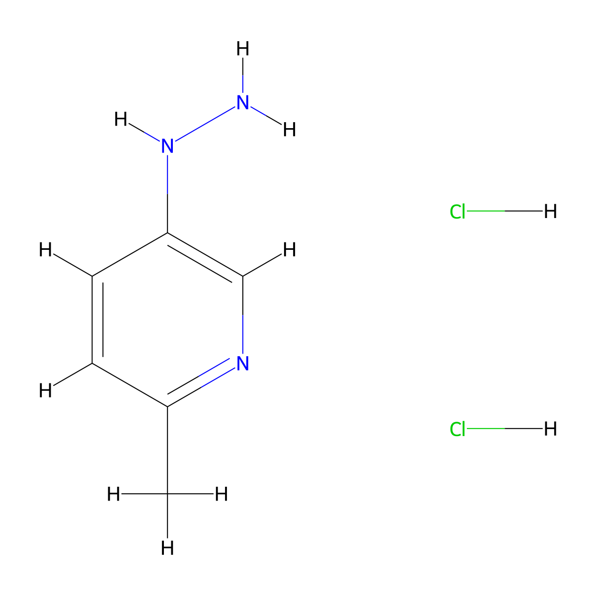 5-Hydrazinyl-2-methylpyridine dihydrochloride molecular structure, CAS 2089377-45-5
