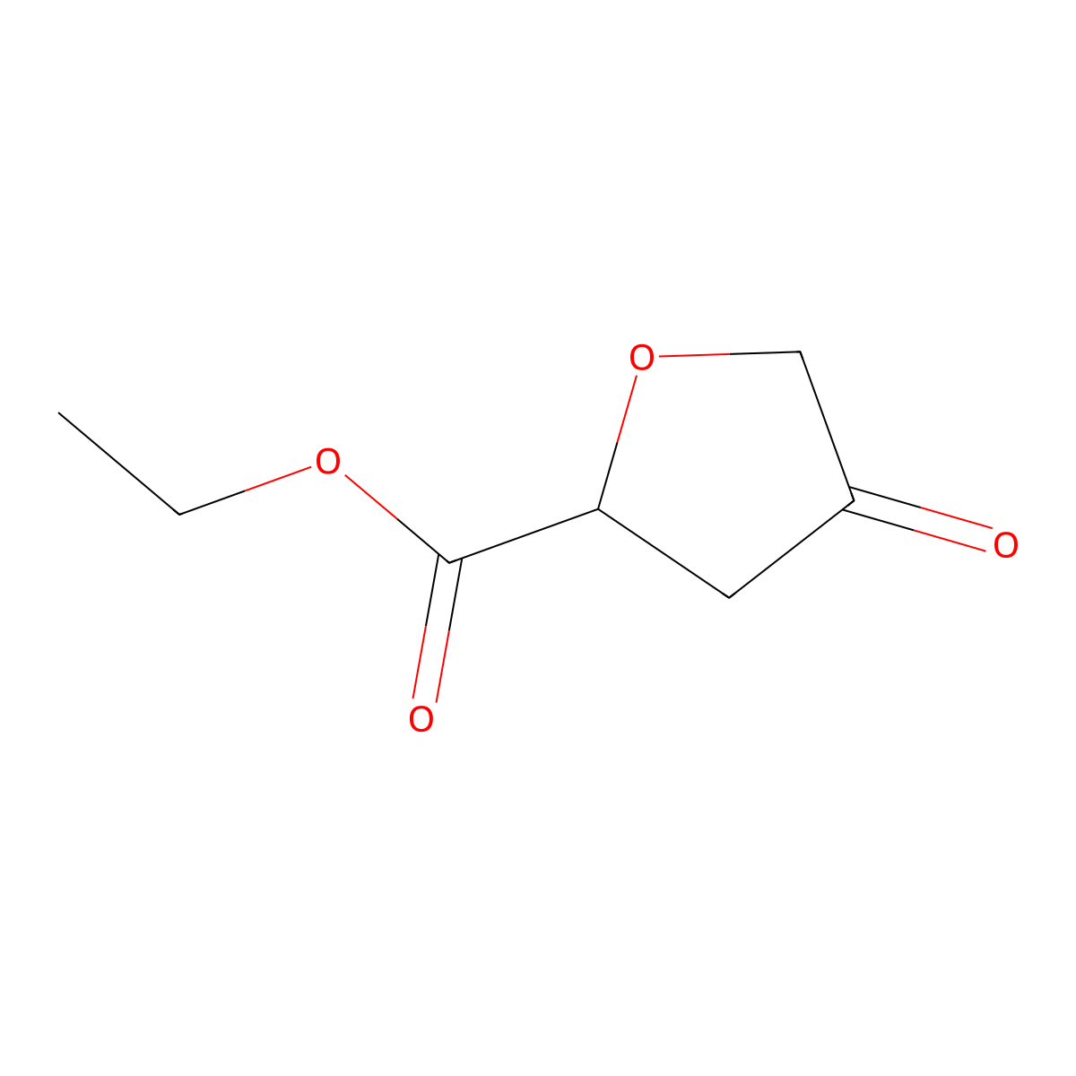Ethyl 4-oxotetrahydrofuran-2-carboxylate molecular structure, CAS 2089377-51-3