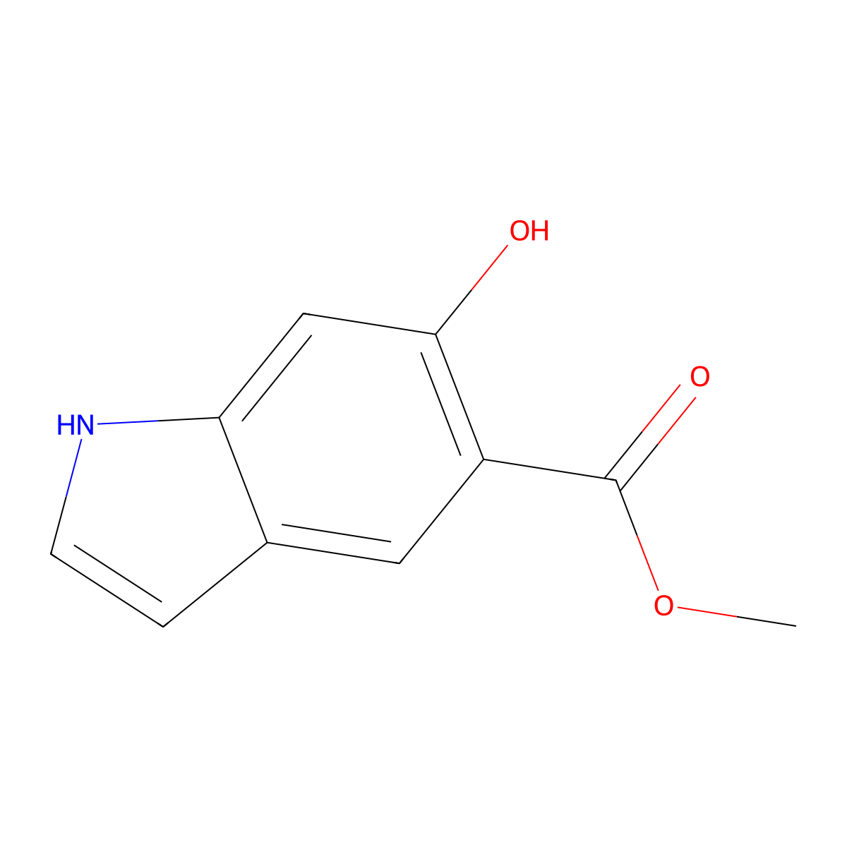 methyl 6-hydroxy-1H-indole-5-carboxylate molecular structure, CAS 2089377-83-1