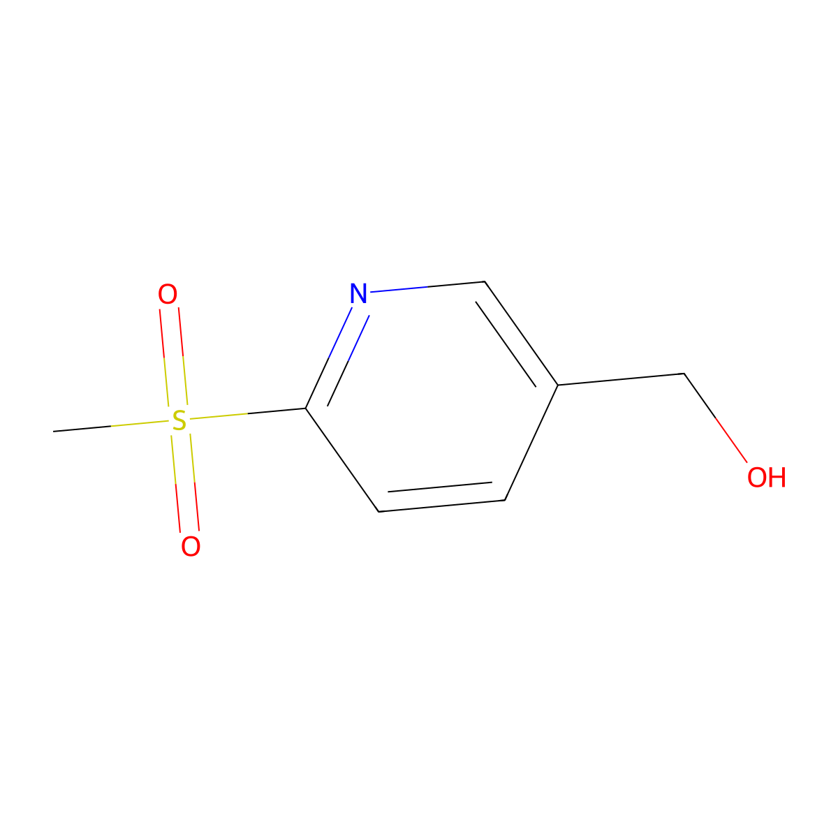 (6-(Methylsulfonyl)pyridin-3-yl)methanol molecular structure, CAS 2089377-85-3