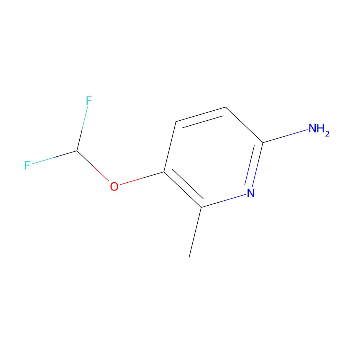 5-(Difluoromethoxy)-6-methylpyridin-2-amine molecular structure, CAS 2089378-17-4