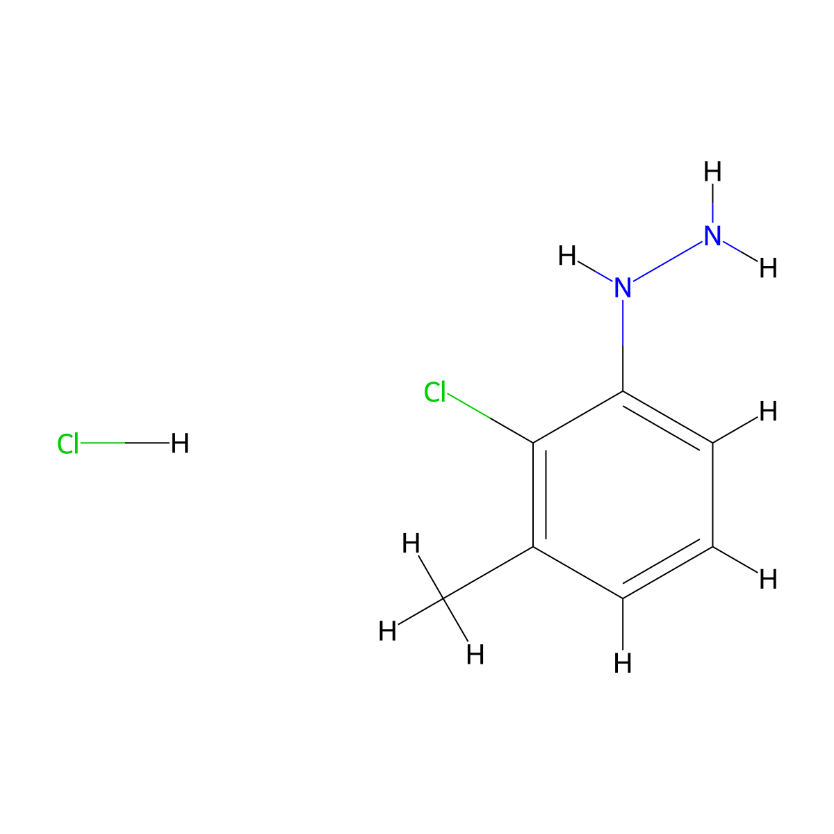 (2-Chloro-3-methylphenyl)hydrazine hydrochloride molecular structure, CAS 2089378-57-2