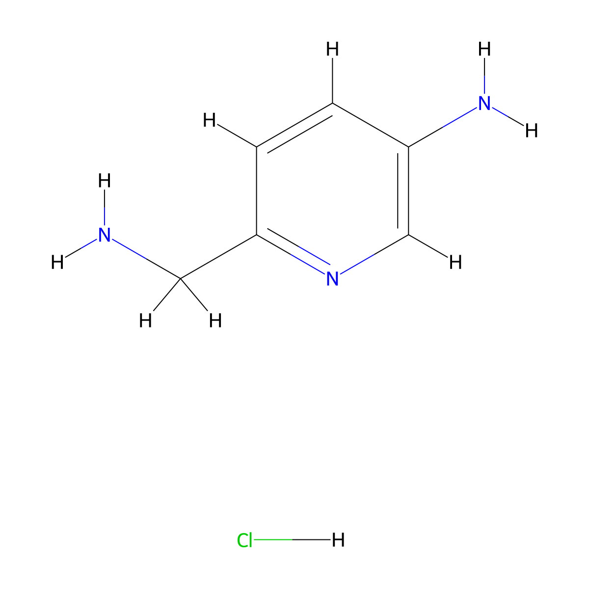 6-(Aminomethyl)pyridin-3-amine hydrochloride molecular structure, CAS 2089378-65-2