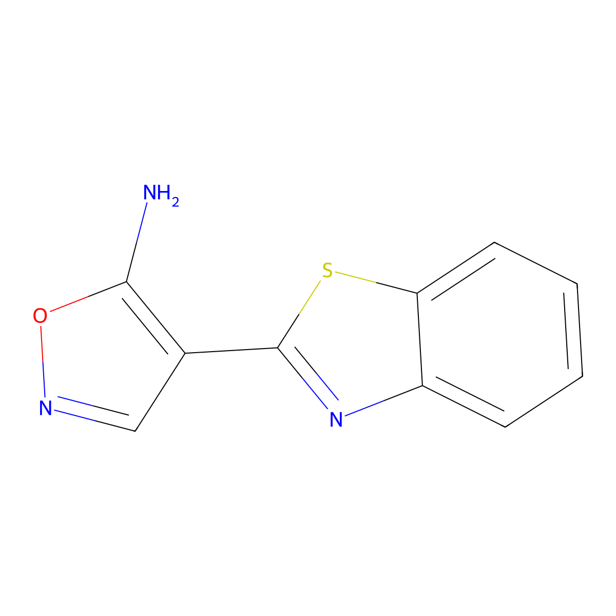 4-(1,3-Benzothiazol-2-yl)-1,2-oxazol-5-amine molecular structure, CAS 208938-48-1