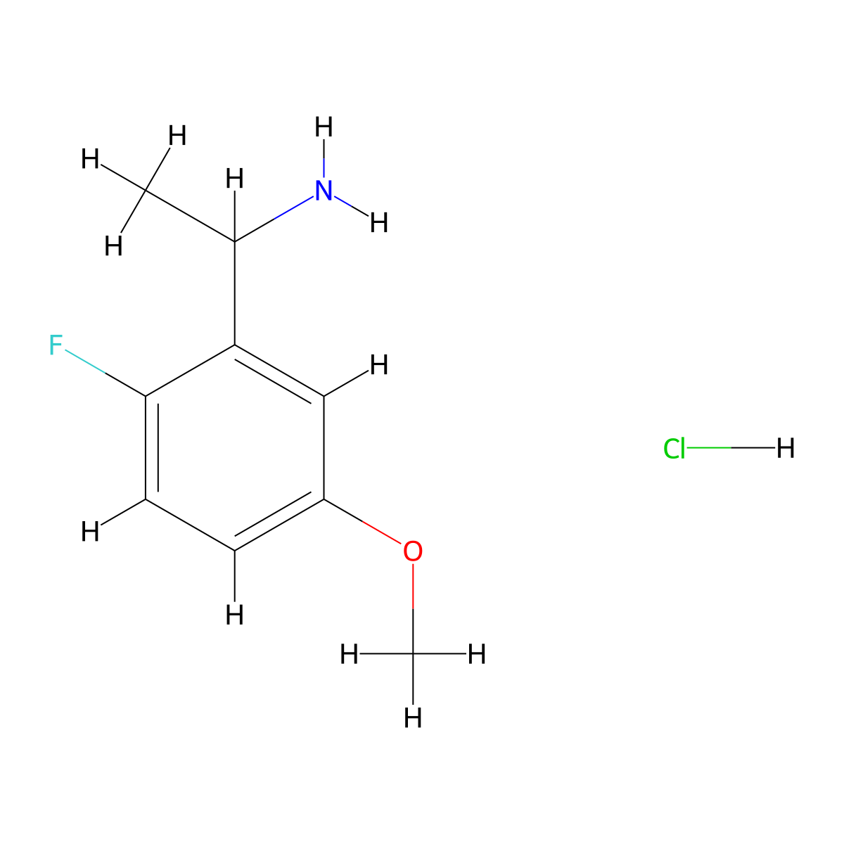 1-(2-Fluoro-5-methoxyphenyl)ethanamine hydrochloride molecular structure, CAS 2089380-99-2