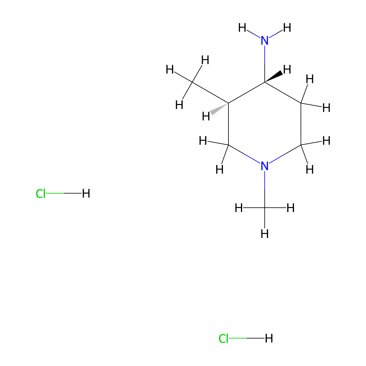 trans-1,3-Dimethyl-4-piperidinamine dihydrochloride molecular structure, CAS 2089381-13-3