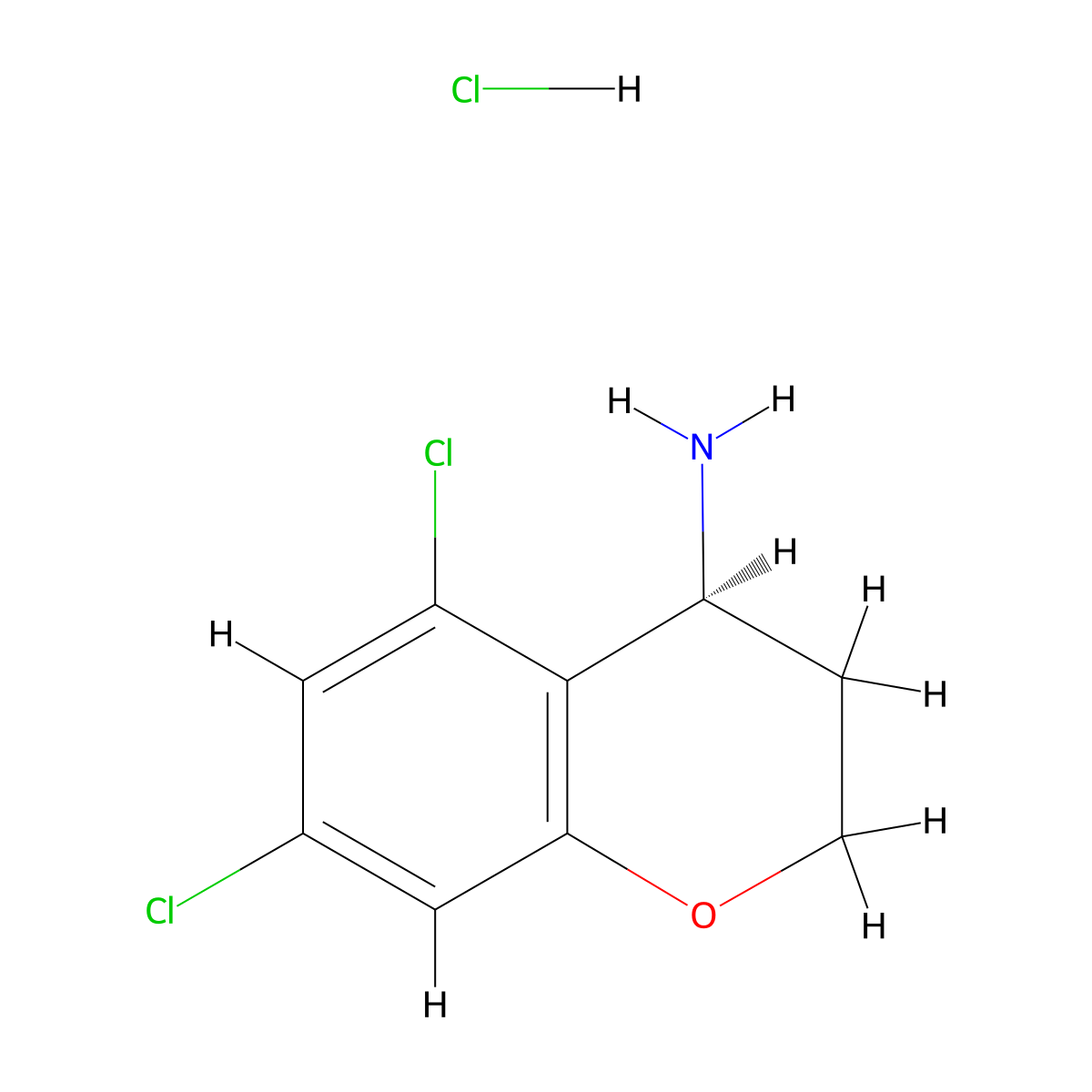 (S)-5,7-Dichlorochroman-4-amine hydrochloride molecular structure, CAS 2089388-66-7