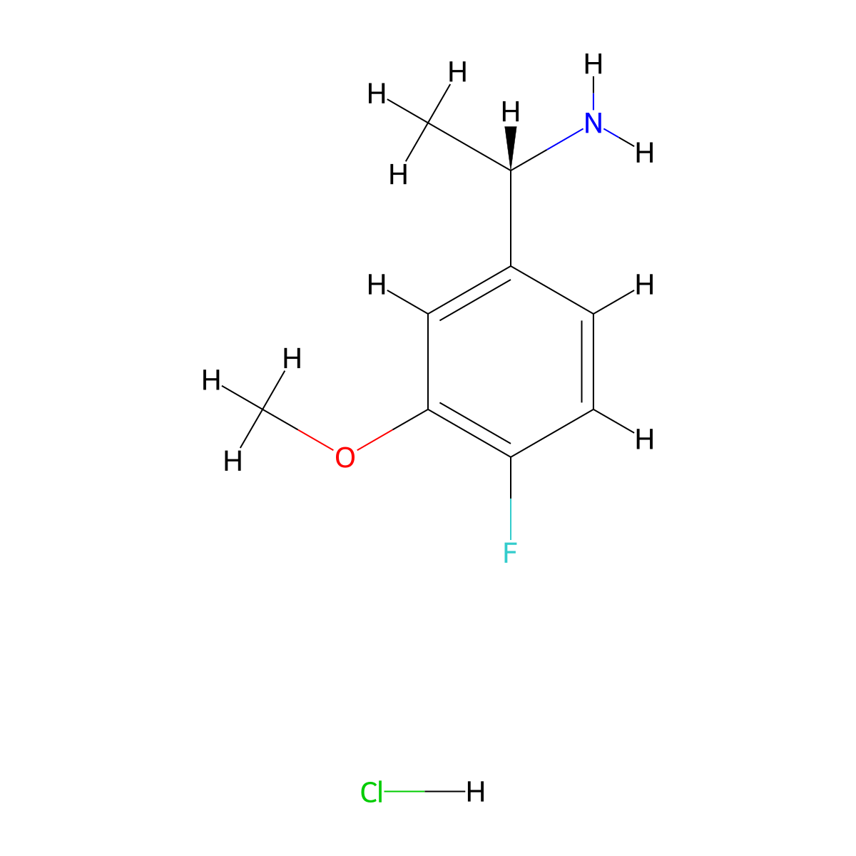 (S)-1-(4-Fluoro-3-methoxyphenyl)ethanamine hydrochloride molecular structure, CAS 2089389-09-1