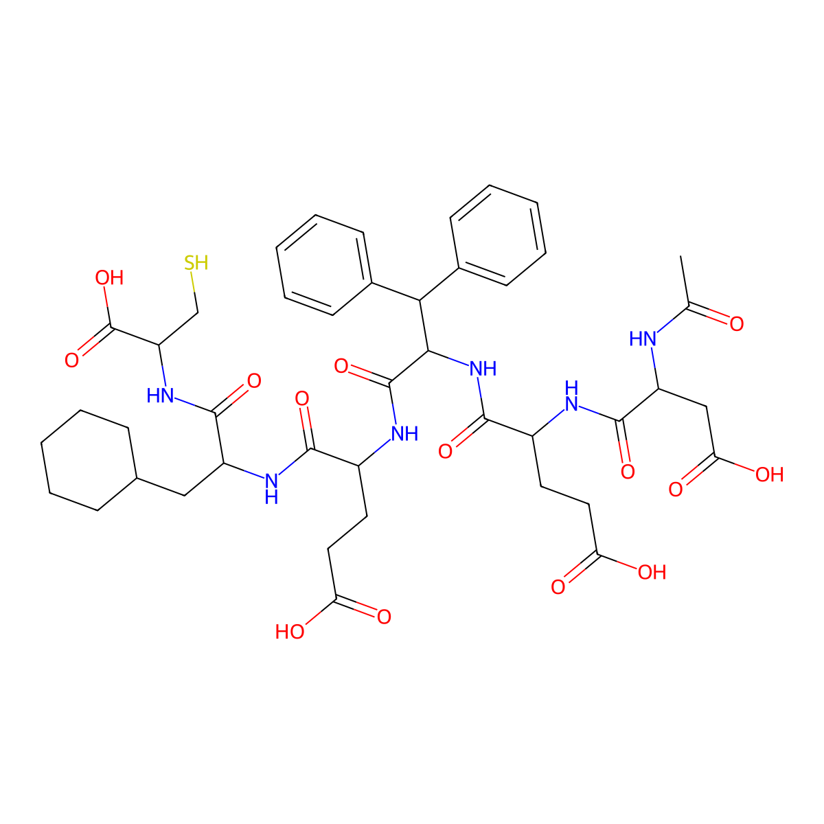 AcAsp-Glu-Dif-Glu-Cha-Cys molecular structure, CAS 208939-95-1