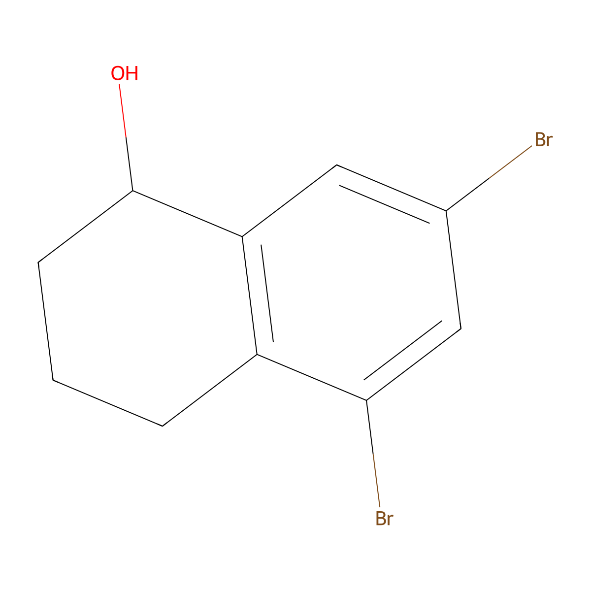 5,7-Dibromo-1,2,3,4-tetrahydronaphthalen-1-ol molecular structure, CAS 2089398-57-0