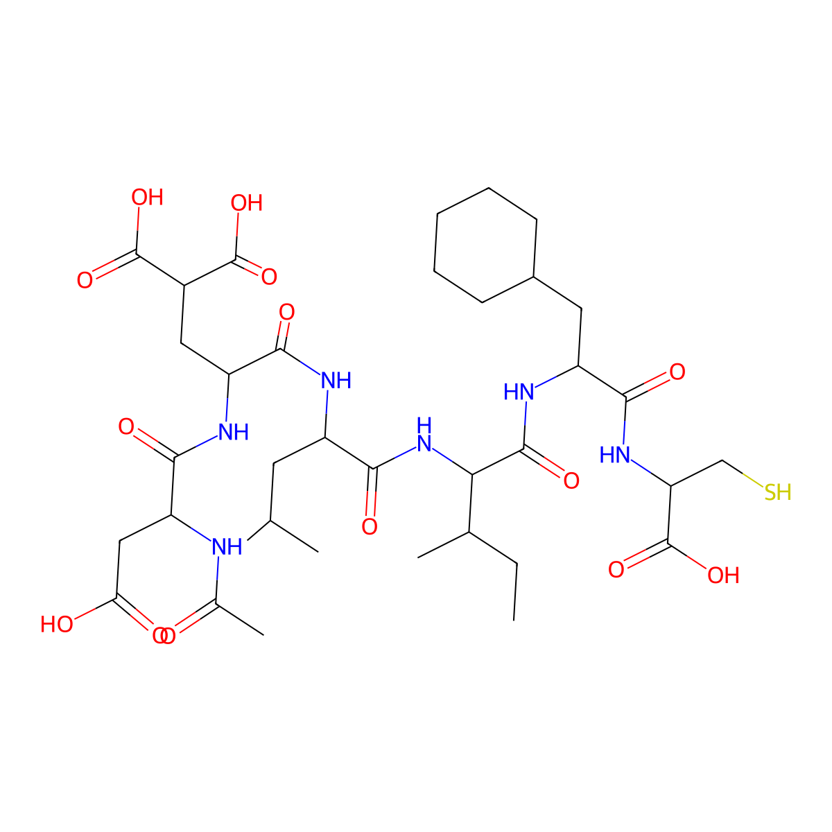 Ac-D-DGla-LI-Cha-C molecular structure, CAS 208940-40-3