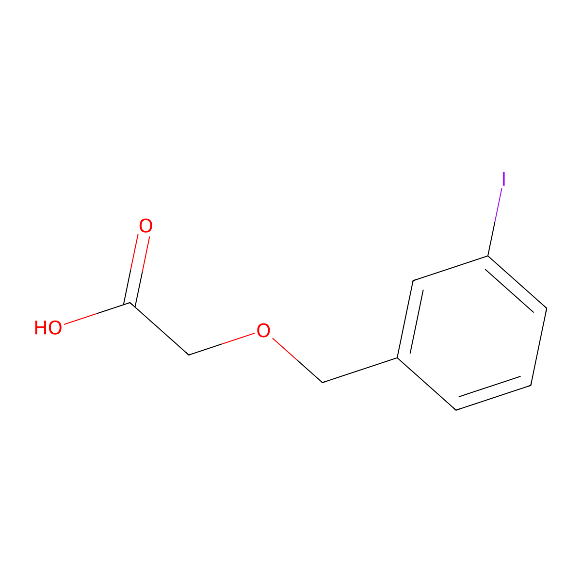 2-[(3-Iodophenyl)methoxy]acetic acid molecular structure, CAS 208941-43-9
