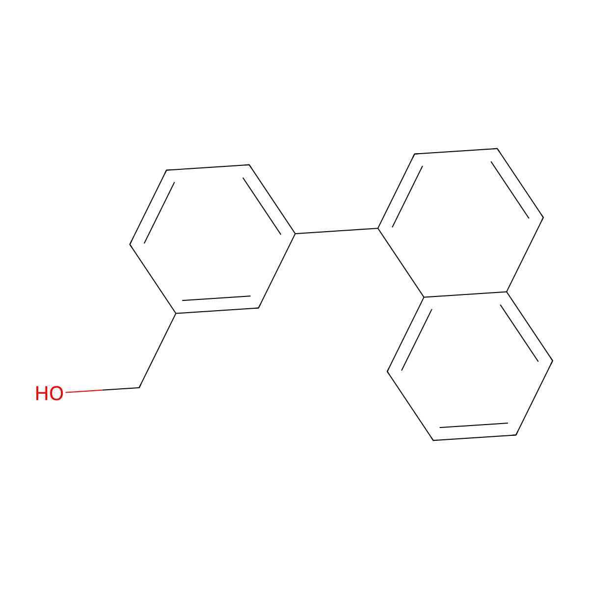 (3-(Naphthalen-1-yl)phenyl)methanol molecular structure, CAS 208941-44-0