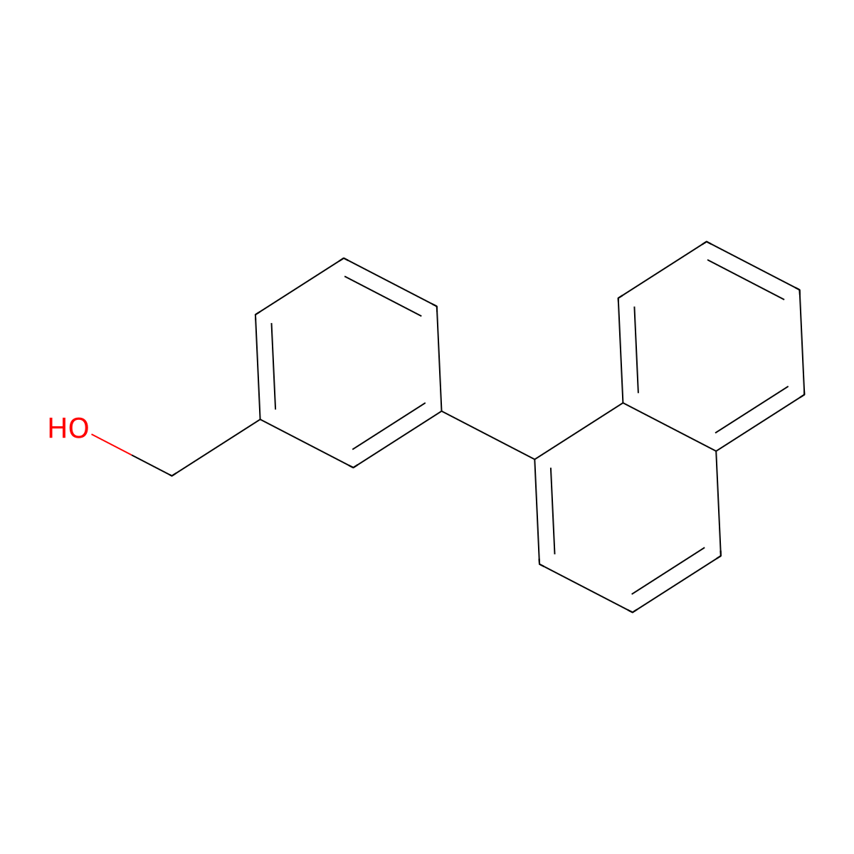 (3-(Naphthalen-1-yl)phenyl)methanol molecular structure, CAS 208941-44-0
