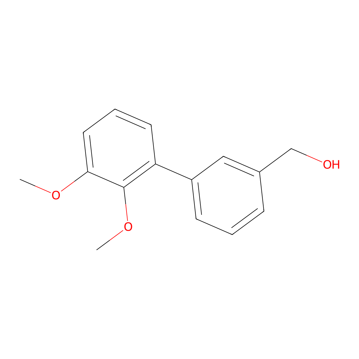 (2',3'-Dimethoxy[1,1'-biphenyl]-3-yl)methanol molecular structure, CAS 208941-55-3