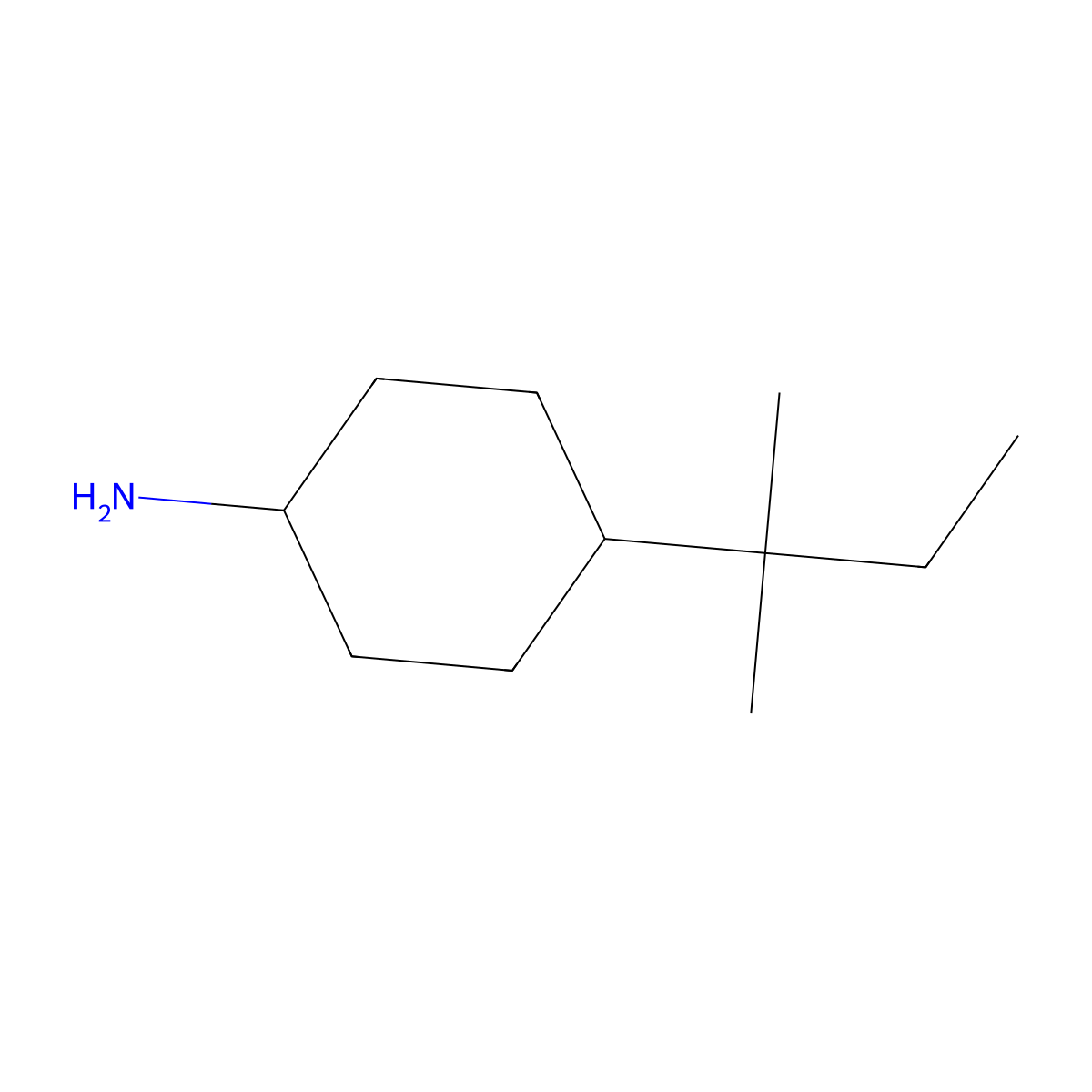 4-(1,1-Dimethylpropyl)cyclohexanamine molecular structure, CAS 208941-83-7
