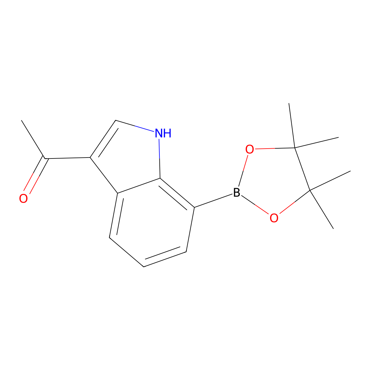 1-(7-(4,4,5,5-Tetramethyl-1,3,2-dioxaborolan-2-YL)-1H-indol-3-YL)ethan-1-one molecular structure, CAS 2089418-25-5