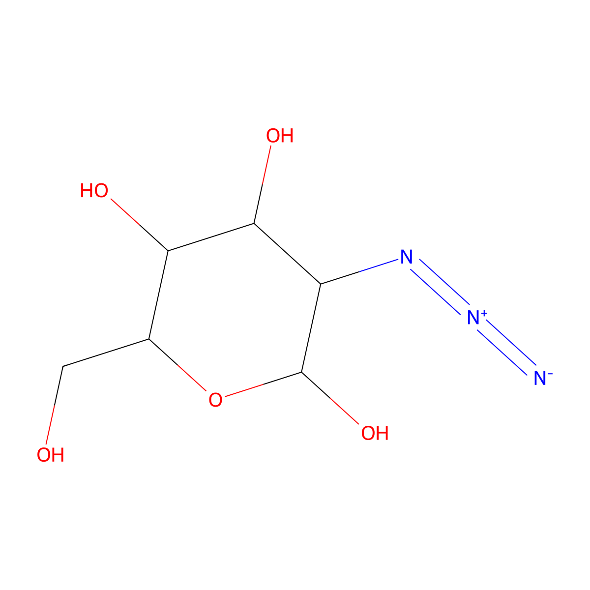 D-Galactose, 2-azido-2-deoxy- molecular structure, CAS 2089468-29-9