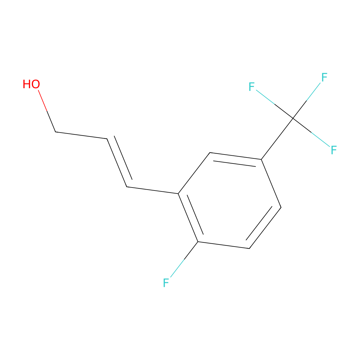 3-[2-Fluoro-5-(trifluoromethyl)phenyl]prop-2-en-1-ol molecular structure, CAS 2089573-61-3