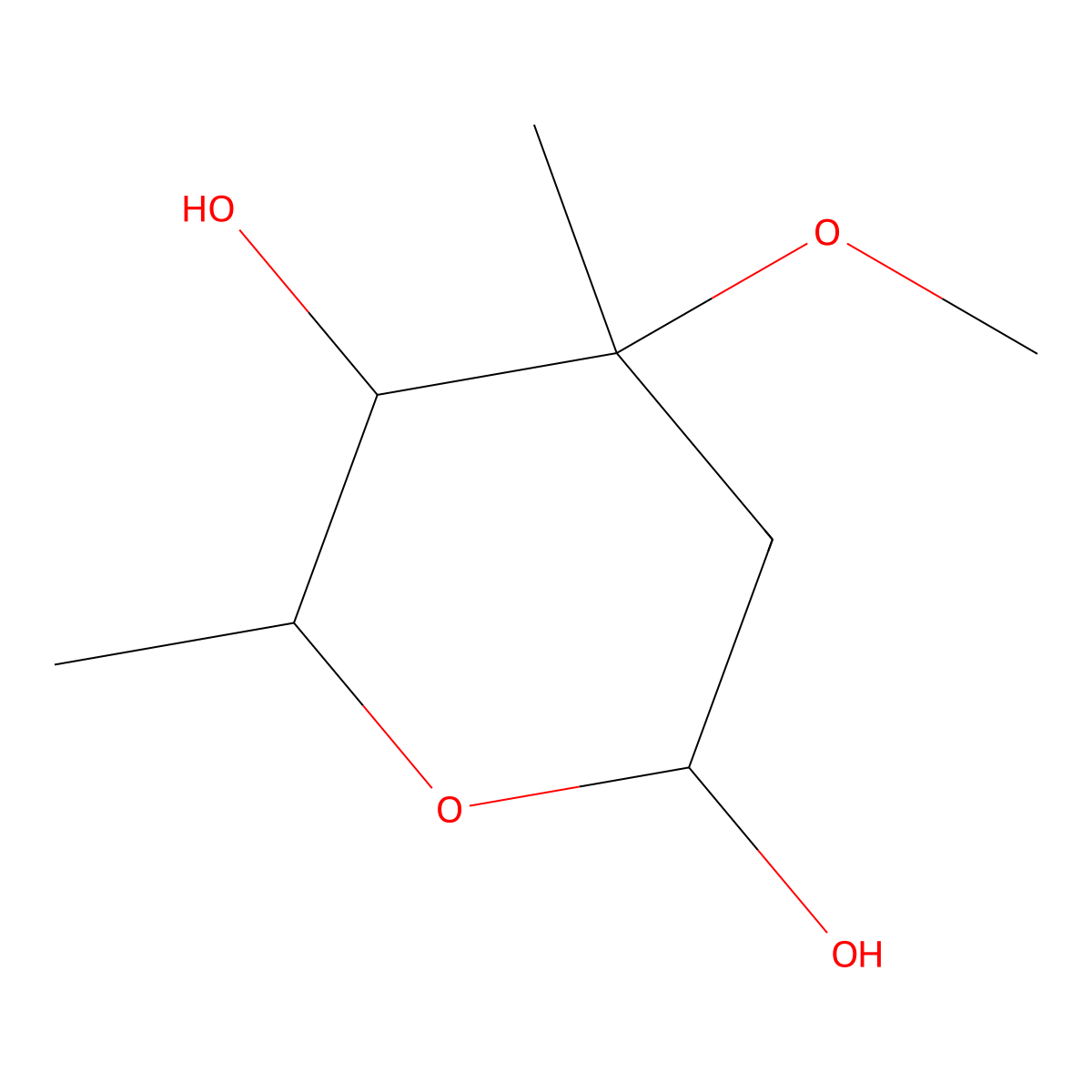 (4R,5S,6S)-4-Methoxy-4,6-dimethyltetrahydro-2H-pyran-2,5-diol molecular structure, CAS 2089577-97-7