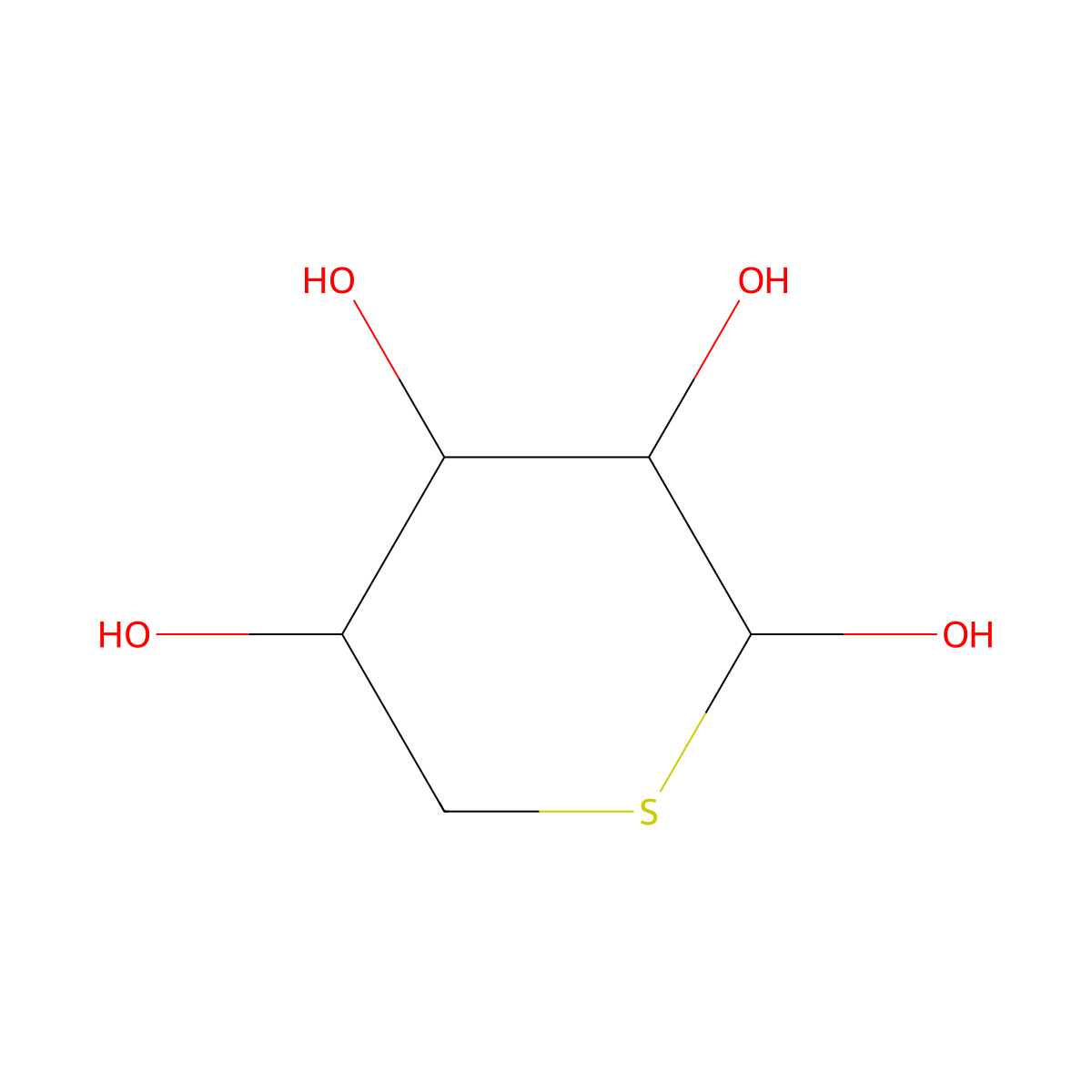(3S,4R,5S)-thiane-2,3,4,5-tetrol molecular structure, CAS 2089580-30-1