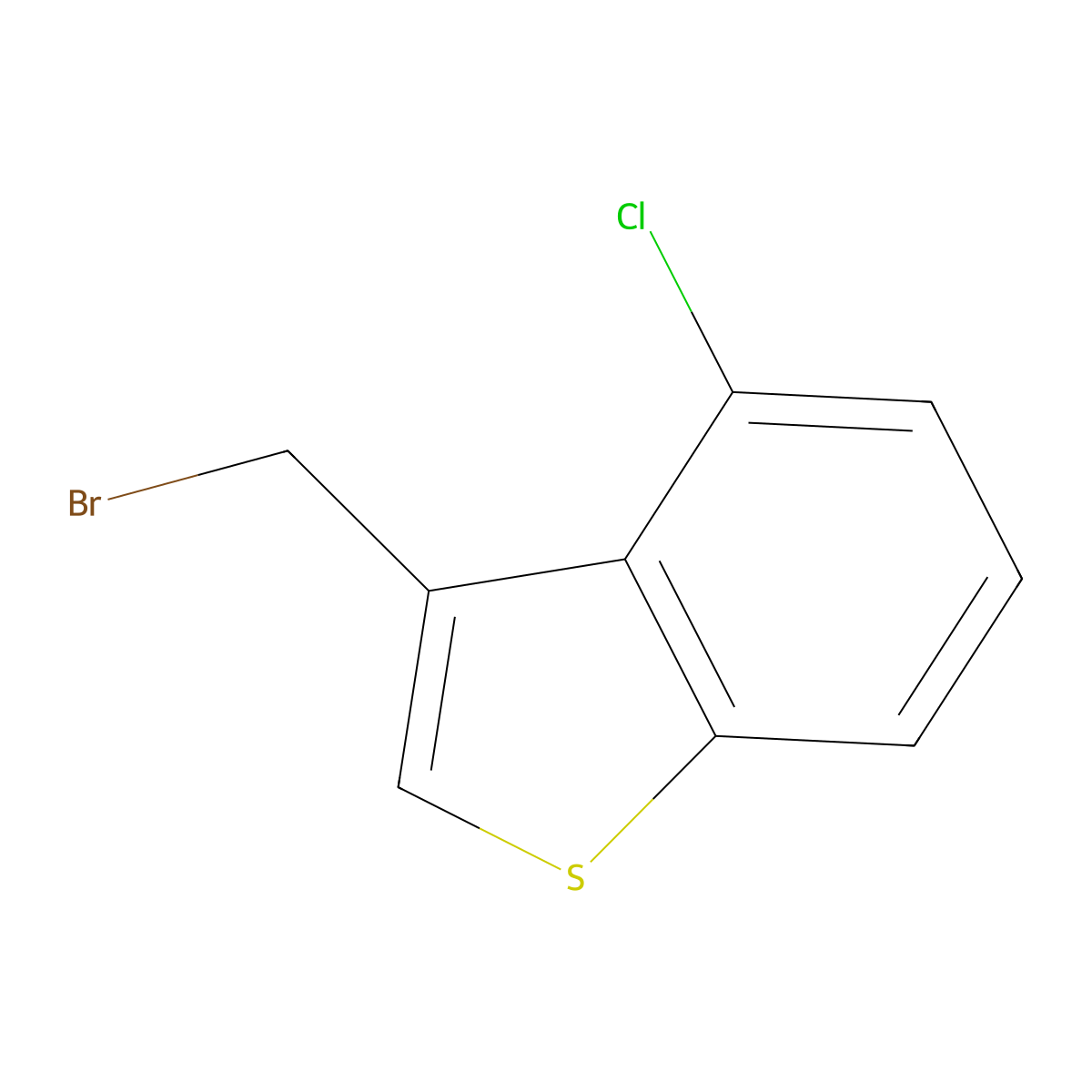 3-(Bromomethyl)-4-chloro-1-benzothiophene molecular structure, CAS 20896-07-5