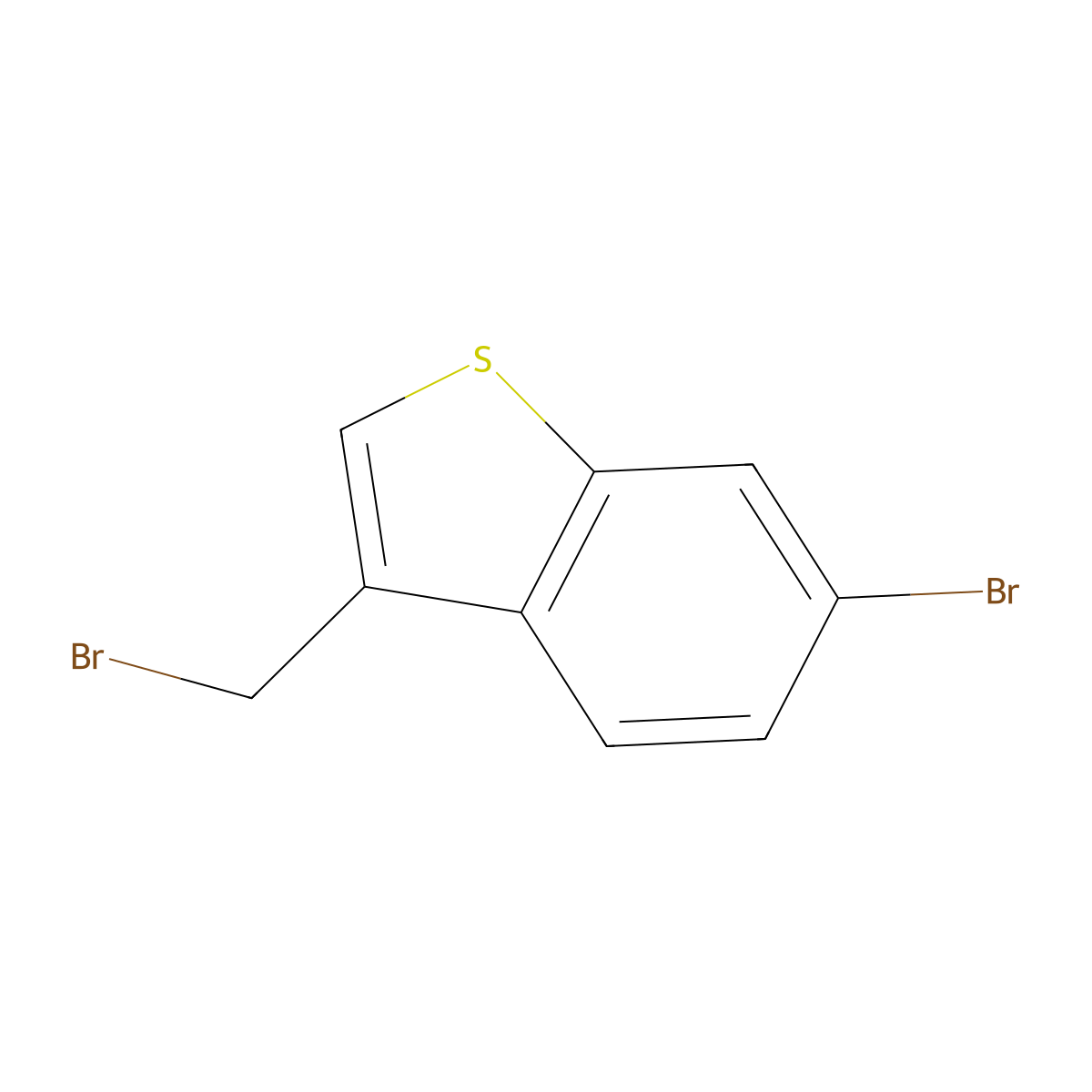 6-Bromo-3-(bromomethyl)benzo[b]thiophene molecular structure, CAS 20896-10-0