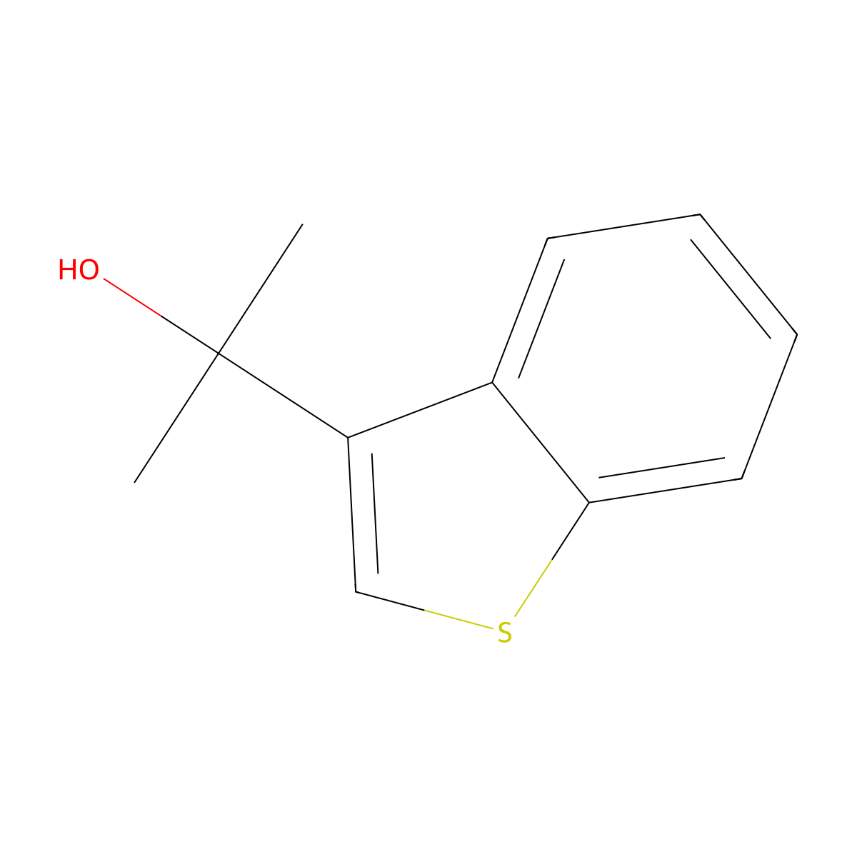 2-(1-Benzothiophen-3-yl)propan-2-ol molecular structure, CAS 20896-17-7