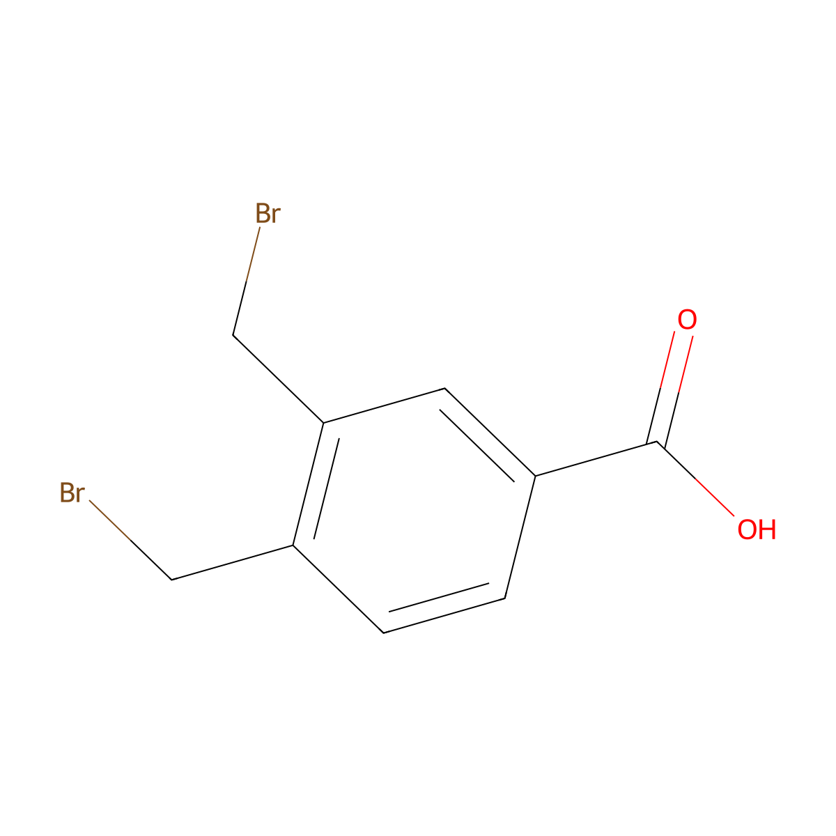 3,4-Bis(bromomethyl)benzoic acid molecular structure, CAS 20896-24-6