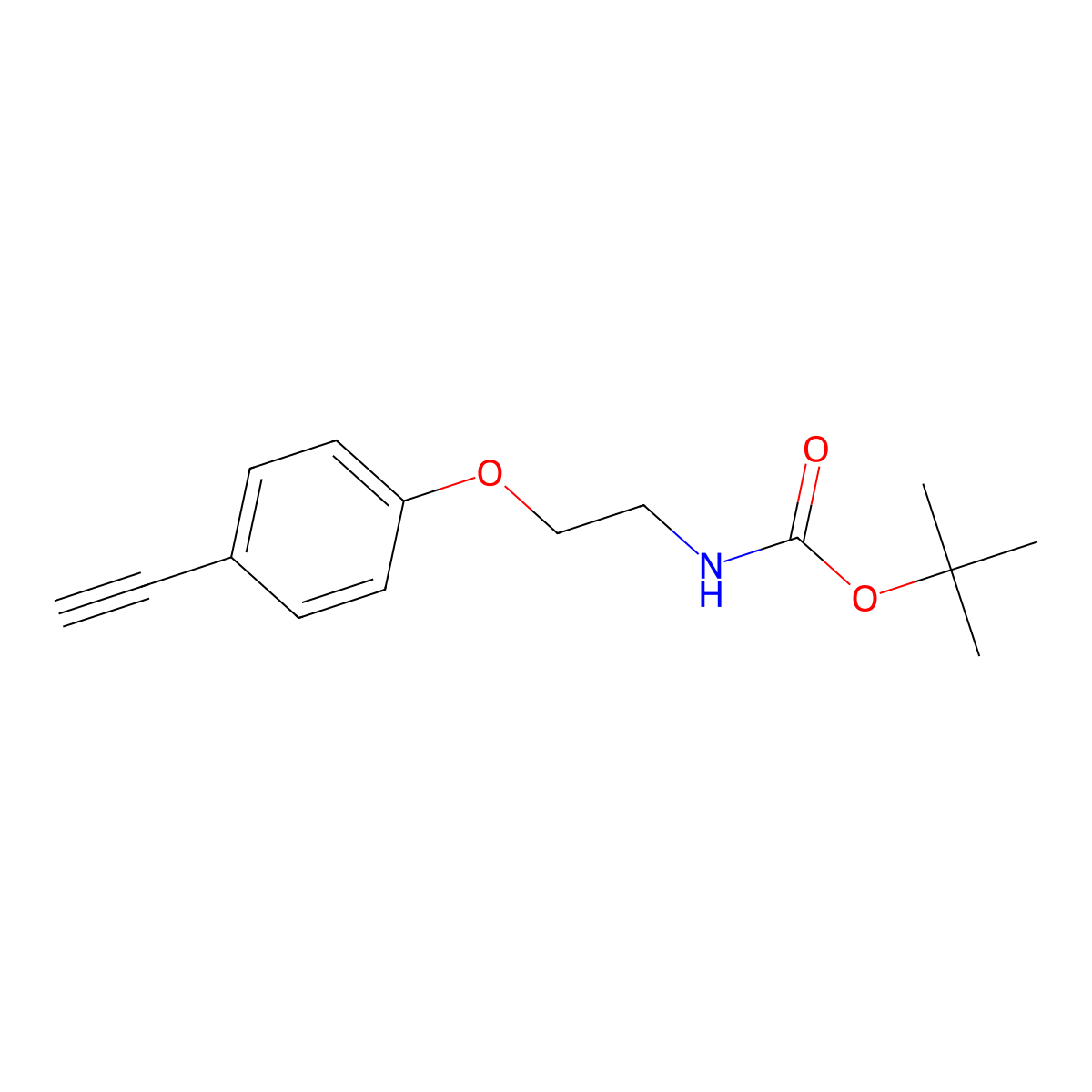 1-(Boc-amino)-2-(4-ethynylphenoxy)ethane molecular structure, CAS 2089613-77-2