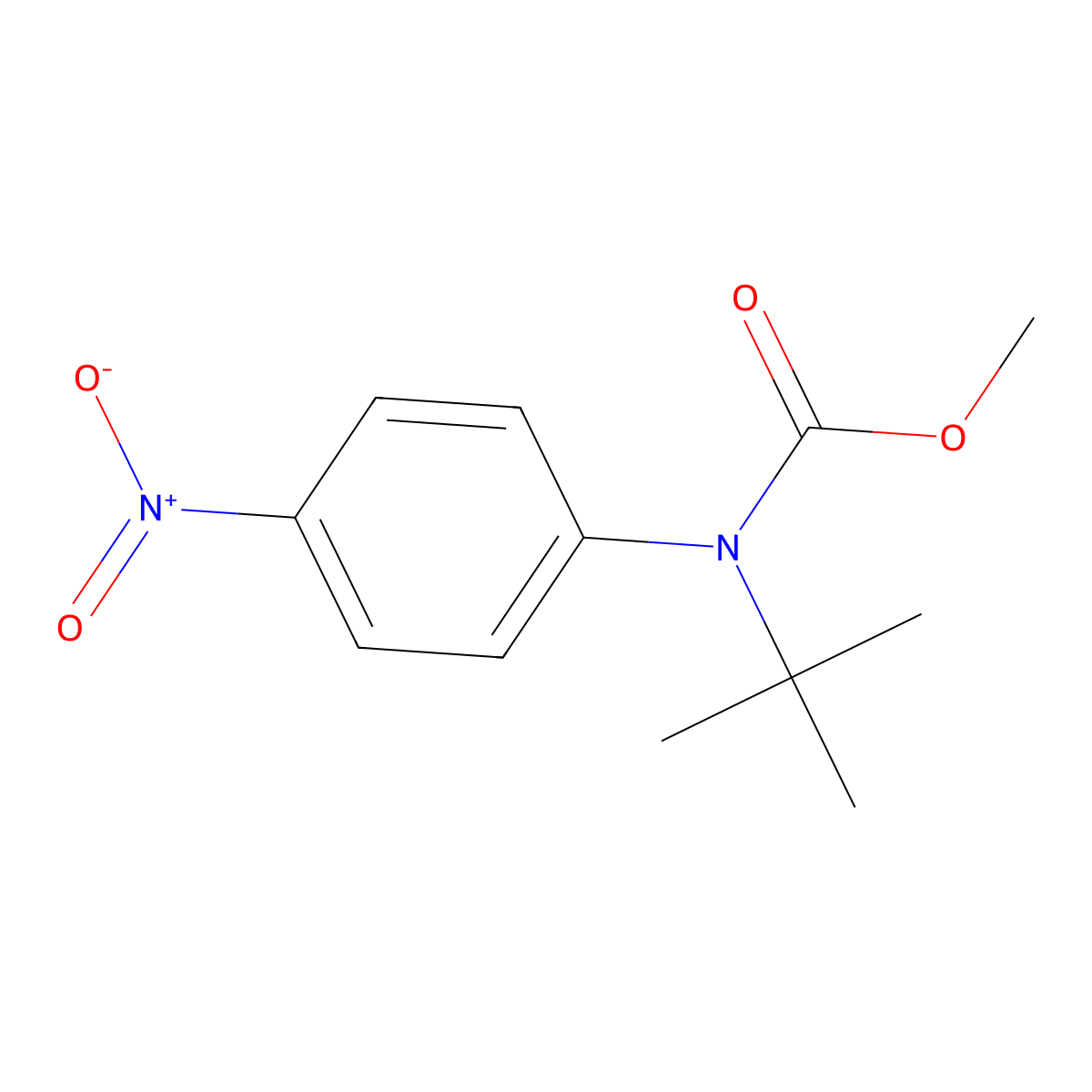 Methyl tert-butyl(4-nitrophenyl)carbamate molecular structure, CAS 2089648-57-5