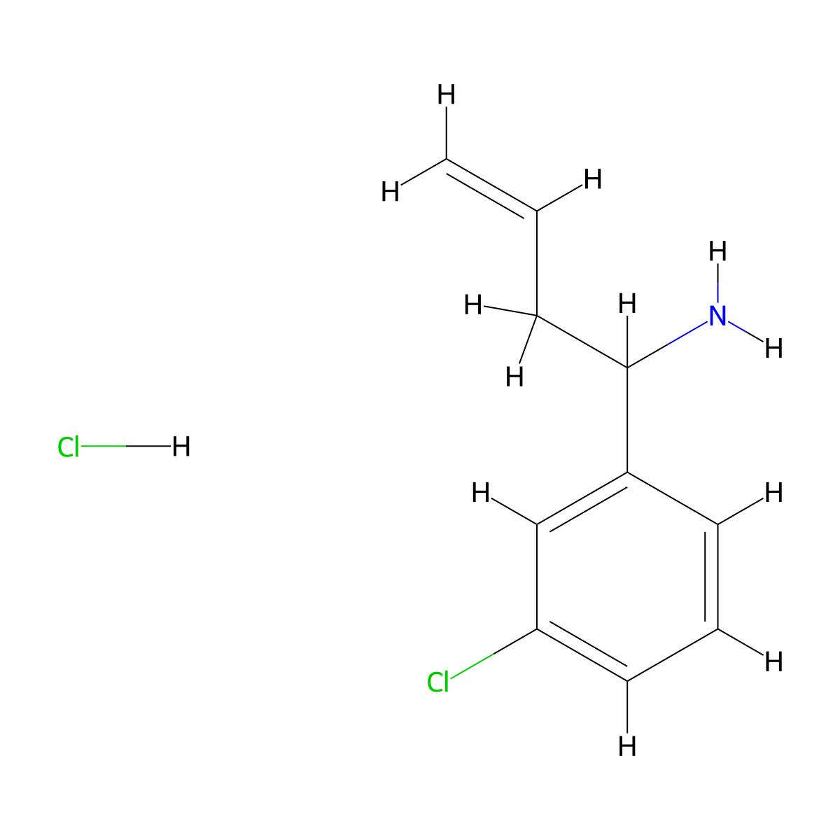 1-(3-Chlorophenyl)but-3-en-1-amine hydrochloride molecular structure, CAS 2089648-62-2