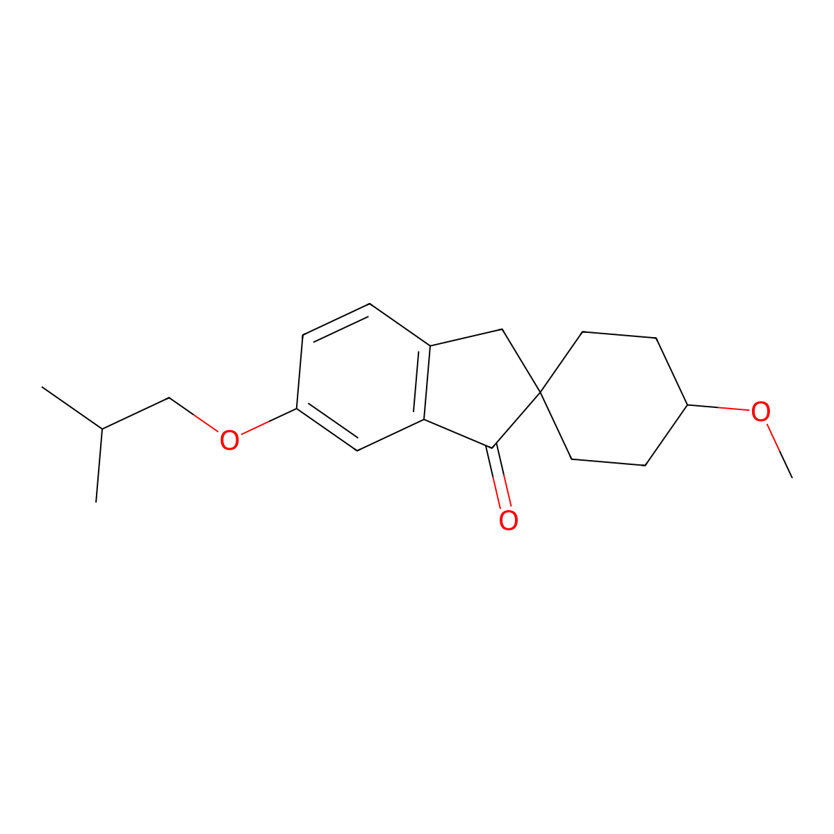 6'-Isobutoxy-4-methoxyspiro[cyclohexane-1,2'-inden]-1'(3'H)-one molecular structure, CAS 2089648-67-7