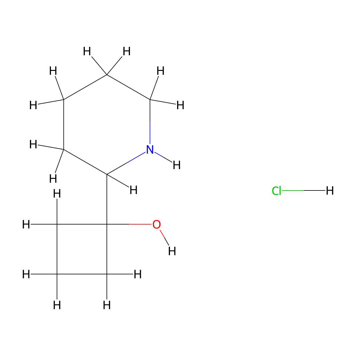 1-(Piperidin-2-YL)cyclobutan-1-OL hcl molecular structure, CAS 2089648-73-5