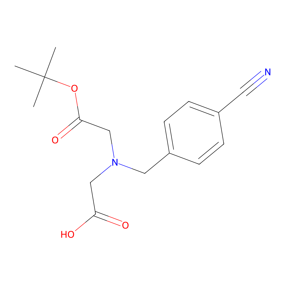 N-(2-(Tert-butoxy)-2-oxoethyl)-N-(4-cyanobenzyl)glycine molecular structure, CAS 2089648-74-6