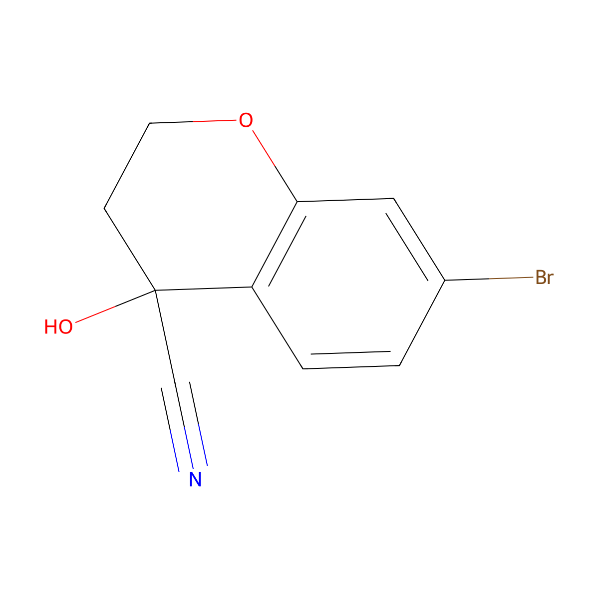 7-Bromo-4-hydroxychromane-4-carbonitrile molecular structure, CAS 2089648-76-8