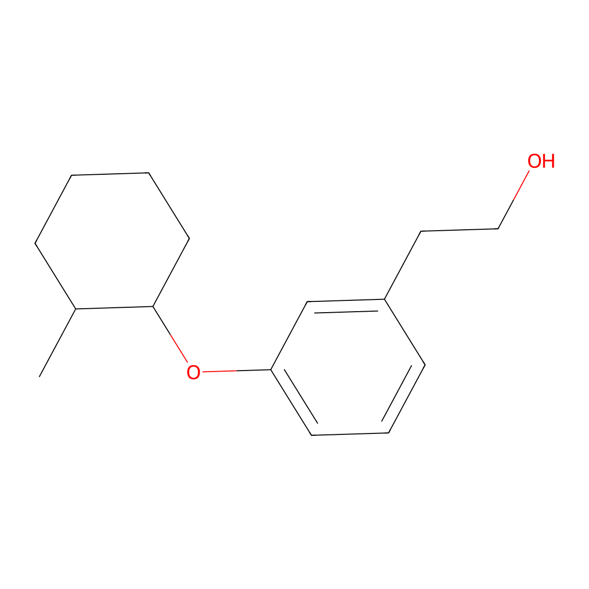 2-(3-(2-Methylcyclohexyloxy)phenyl)ethanol molecular structure, CAS 2089648-78-0