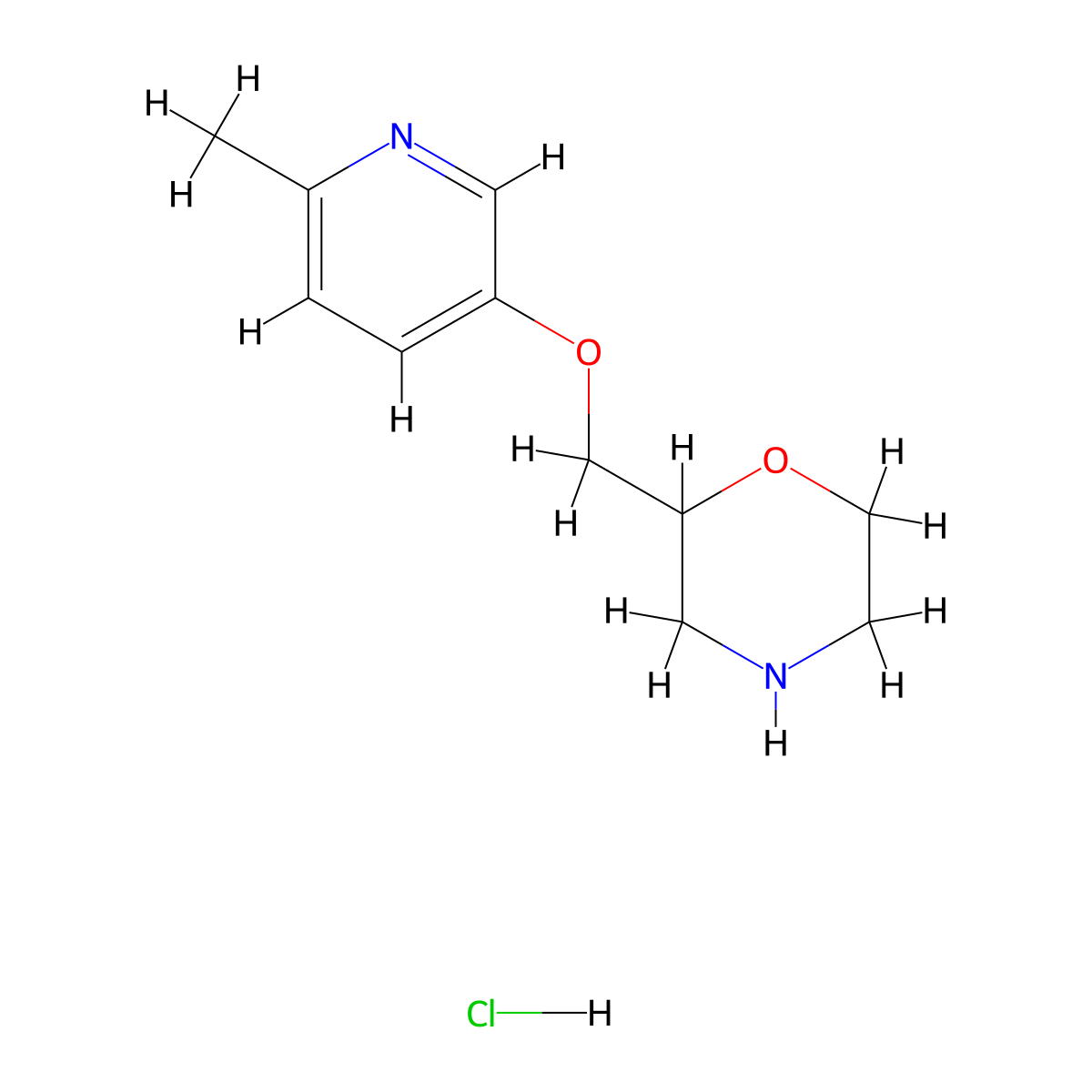 2-(((6-Methylpyridin-3-yl)oxy)methyl)morpholine hydrochloride molecular structure, CAS 2089648-82-6
