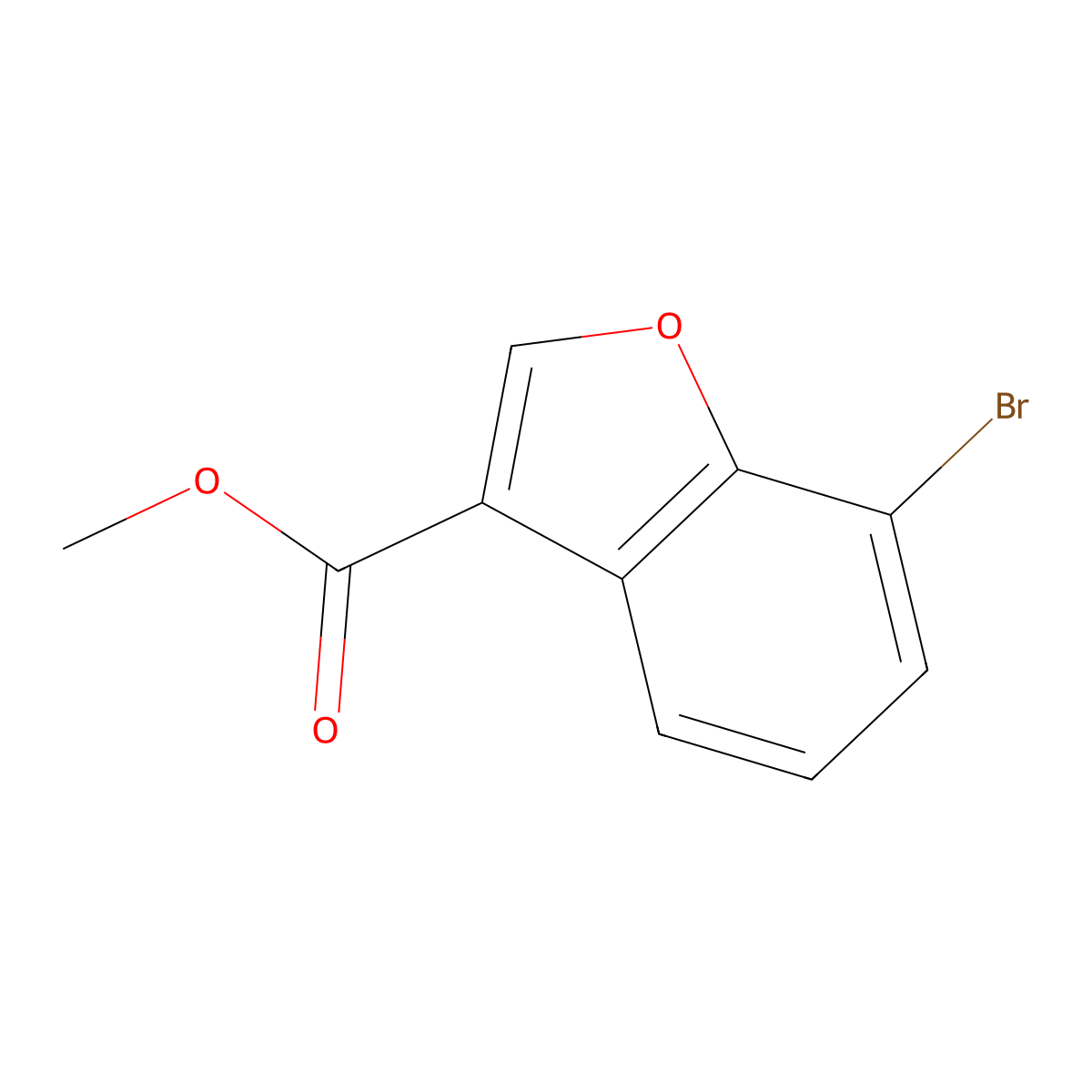 Methyl 7-bromobenzofuran-3-carboxylate molecular structure, CAS 2089648-83-7