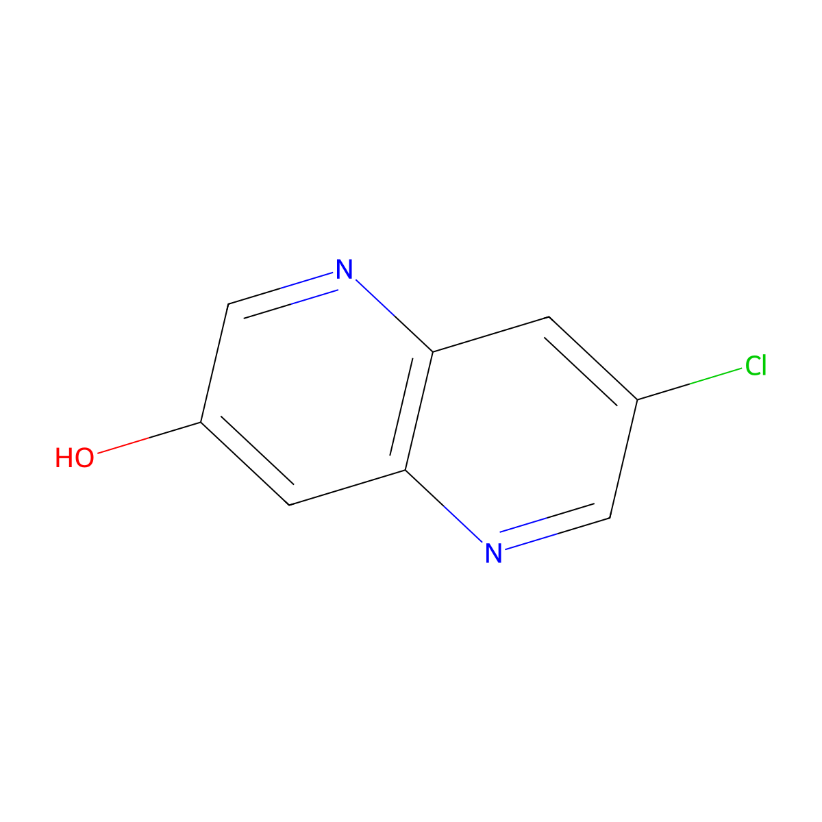 7-Chloro-1,5-naphthyridin-3-ol molecular structure, CAS 2089649-00-1