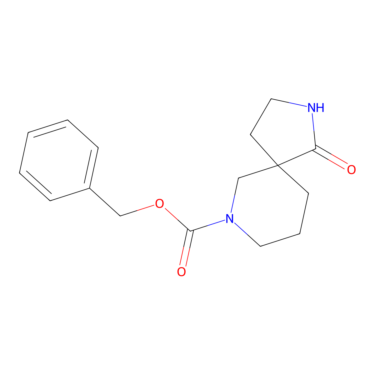 Benzyl 1-oxo-2,7-diazaspiro[4.5]decane-7-carboxylate molecular structure, CAS 2089649-03-4