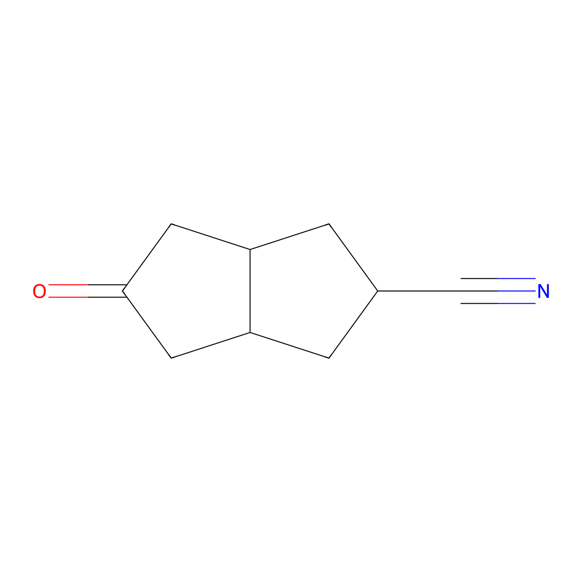 5-Oxooctahydropentalene-2-carbonitrile molecular structure, CAS 2089649-08-9
