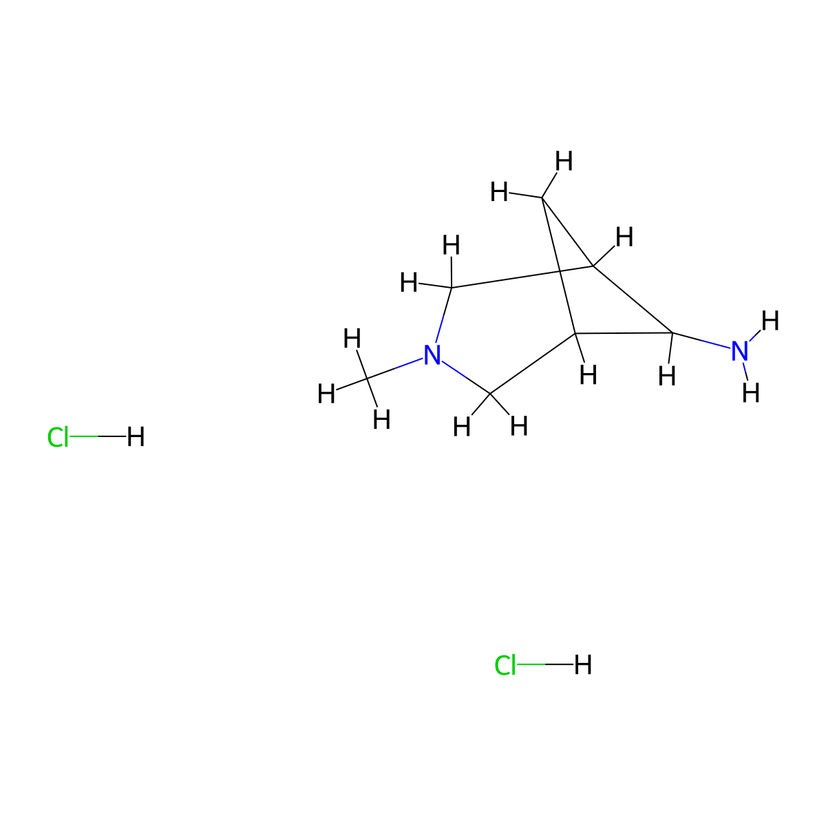 3-Methyl-3-azabicyclo[3.1.1]heptan-6-amine dihydrochloride molecular structure, CAS 2089649-12-5