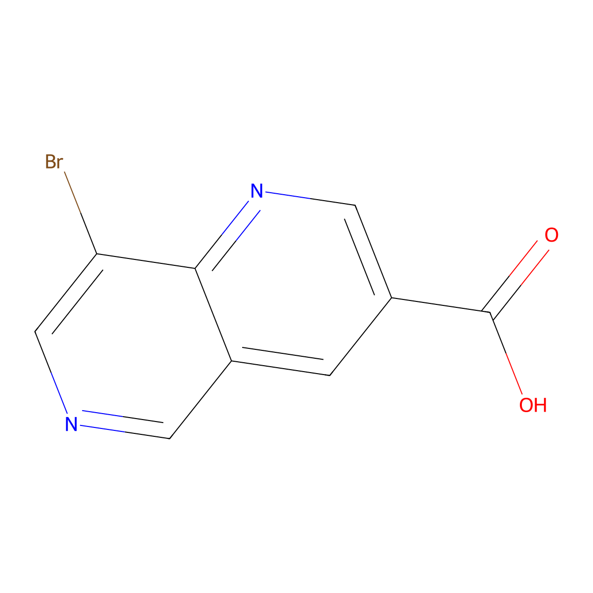 8-Bromo-1,6-naphthyridine-3-carboxylic acid molecular structure, CAS 2089649-21-6