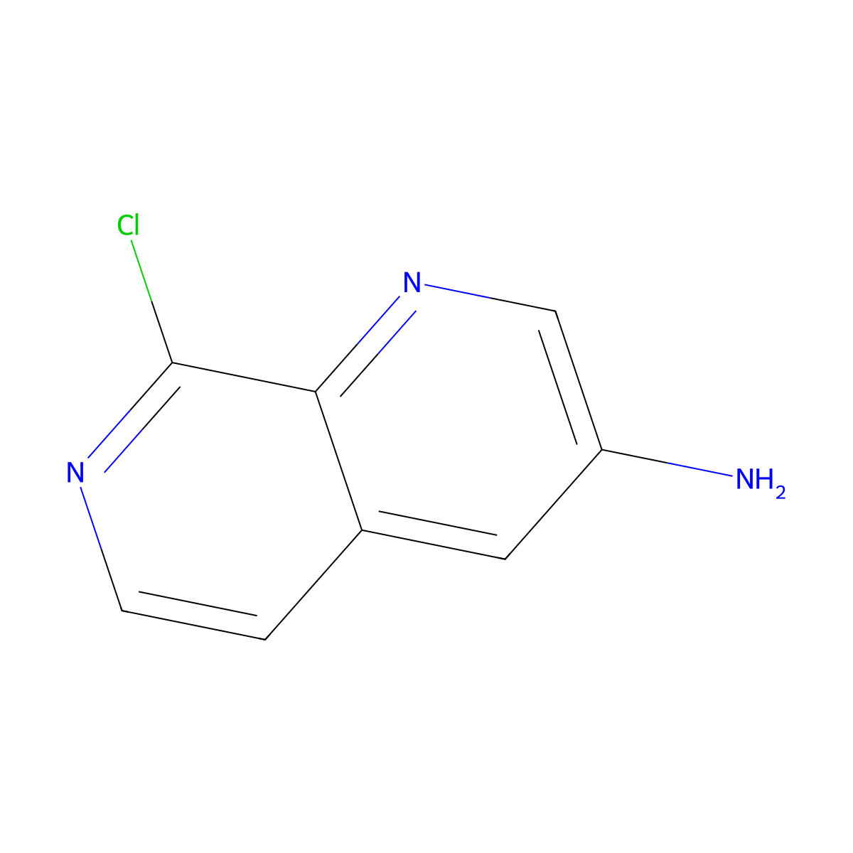 8-Chloro-1,7-naphthyridin-3-amine molecular structure, CAS 2089649-31-8