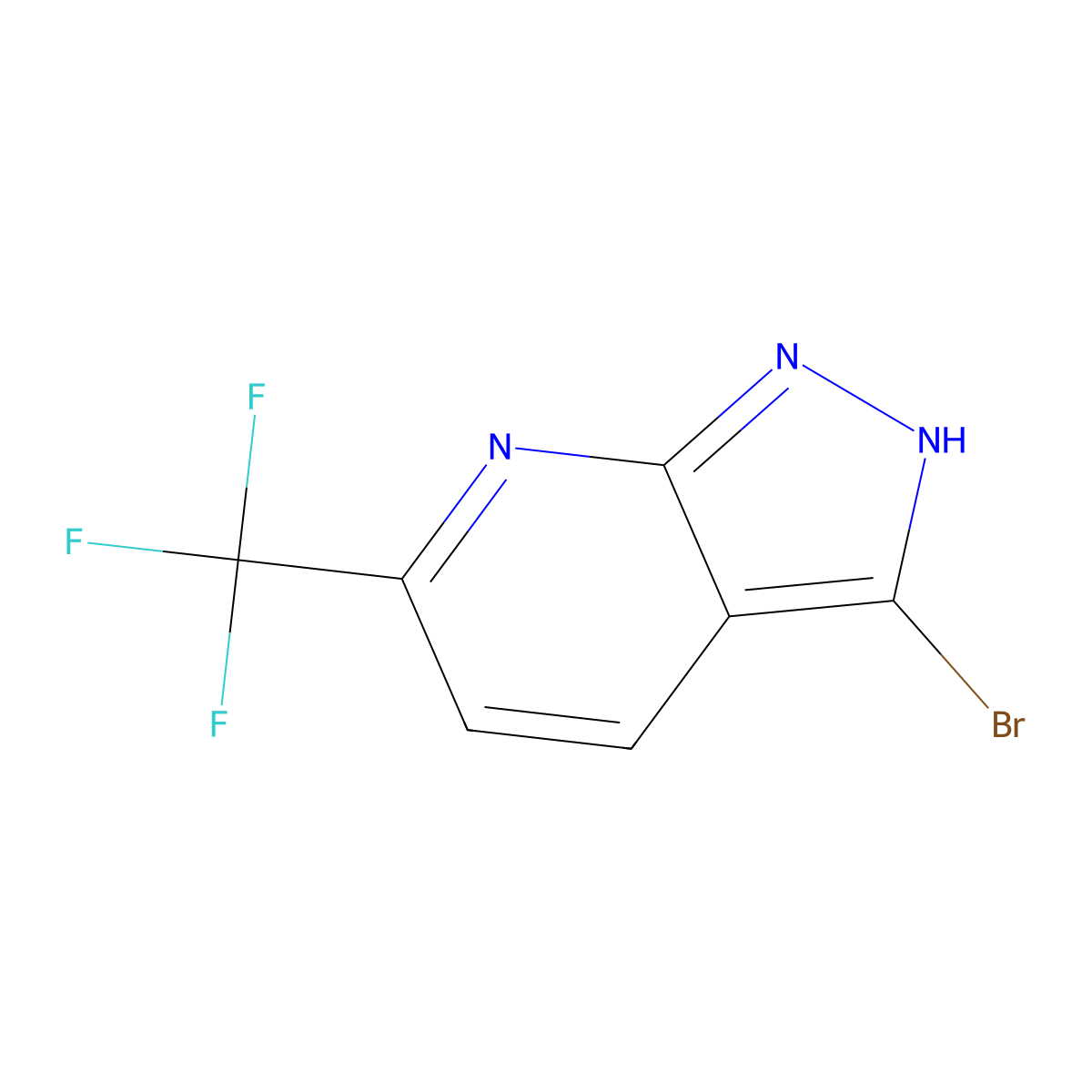 3-Bromo-6-(trifluoromethyl)-1H-pyrazolo[3,4-B]pyridine molecular structure, CAS 2089649-32-9