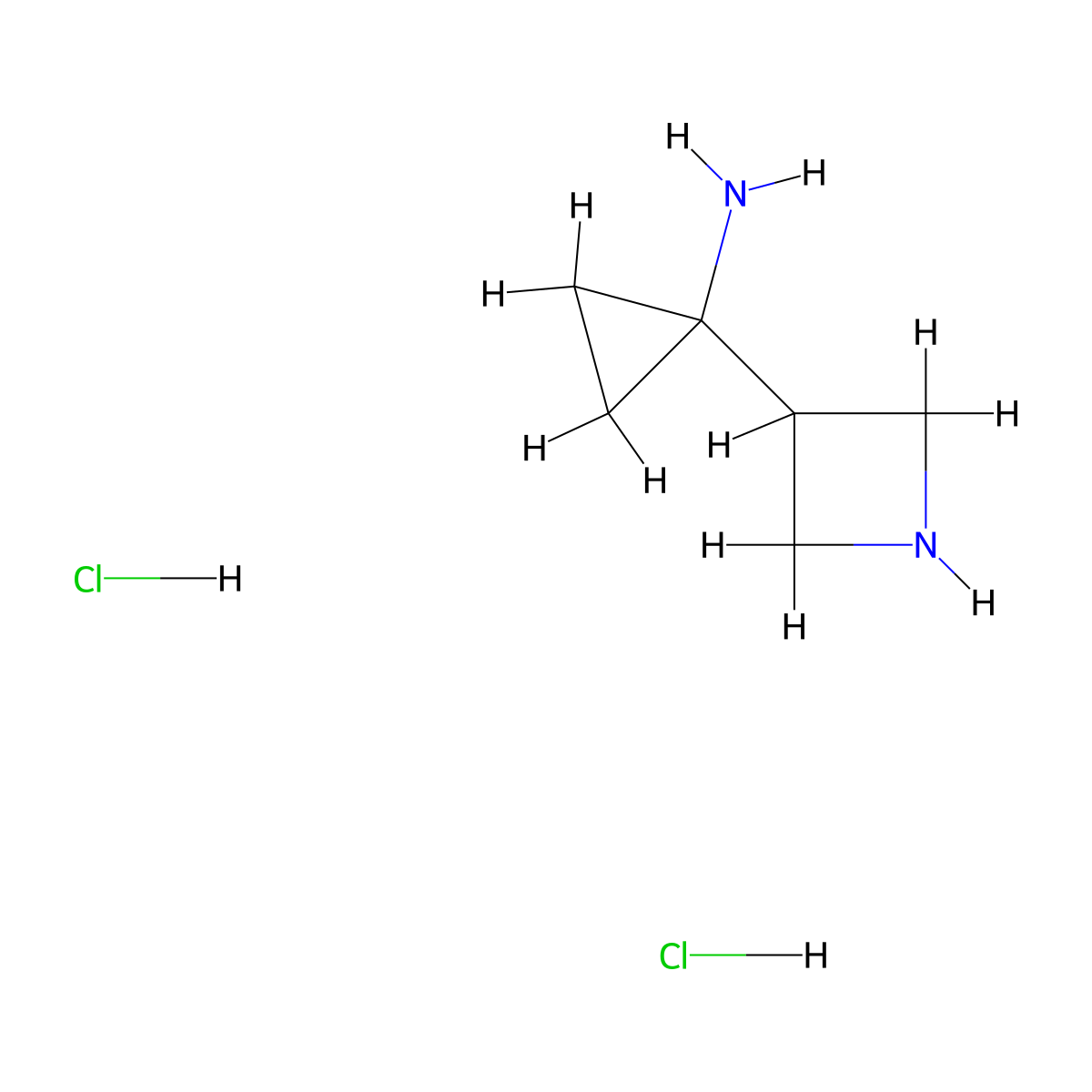 1-(Azetidin-3-YL)cyclopropan-1-amine 2hcl molecular structure, CAS 2089649-50-1