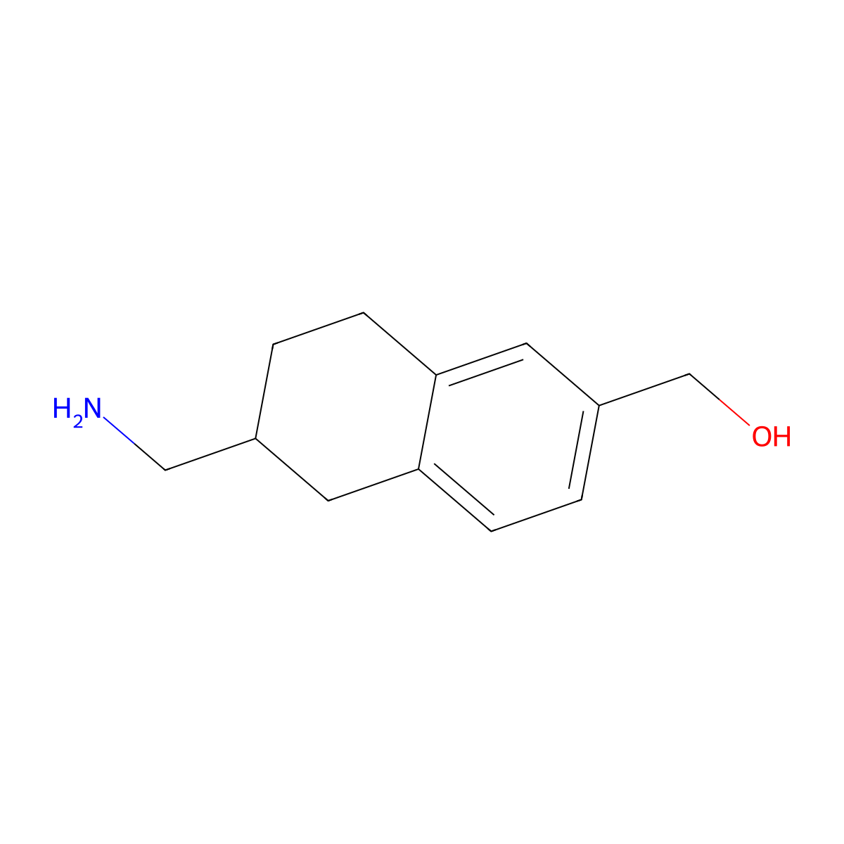 (6-(Aminomethyl)-5,6,7,8-tetrahydronaphthalen-2-YL)methanol molecular structure, CAS 2089649-52-3